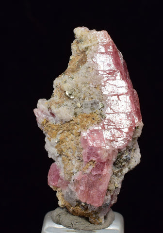 2.7ms RHODOCHROSITE FLUORITE PYRITE CHINA CRYSTAL RHOMBOHEDRAL MINIATURE RB412