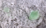 8.8ms  GREEN BLUE FLUORITE PYRITE CRYSTAL PERU HUANZALA MINE SHINY KB18