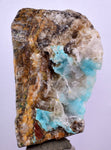 7.2cms DRUZY CHRYSOCOLLA QUARTZ PERU COPPER MINERAL SPECIMEN COLLECTOR DB68