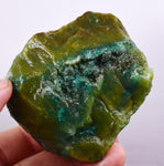 200grs GEM SILICA CHRYSOCOLLA LILY MINE PERU CHALCEDONY QUARTZ BLUE ROUGH SB107