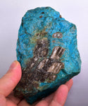 545 Grams  BLUE CHRYSOCOLLA SILICIFICATED ROUGH PERU SCENIC CB174