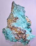 20cm GEM CHRYSOCOLLA IN SELENITE LILY MINE PERU MALACHITE STALACTITES CB359