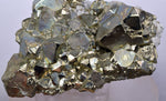 7.6cms PYRITE OCTAHEDRAL PERU SHINY CRYSTALS MINERAL SPECIMEN COLLECTOR MB88