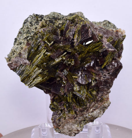 5.2cms PREMIUM EPIDOTE AXINITE QUARTZ CRYSTALS PERU AESTHETIC COLLECTOR CBZ161