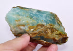265 Grams GEM BLUE OPAL PERU ROUGH SCENIC SEASCAPE MINERAL SPECIMEN OB106