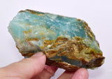 265 Grams GEM BLUE OPAL PERU ROUGH SCENIC SEASCAPE MINERAL SPECIMEN OB106