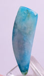 5.5ct GEM BLUE OPAL SCENIC CABOCHON PERU SEASCAPE PENDANT JEWELRY BB127