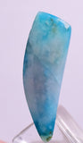 5.5ct GEM BLUE OPAL SCENIC CABOCHON PERU SEASCAPE PENDANT JEWELRY BB127