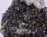 5.9cms MANGANOAN CALCITE QUARTZ PYRITE CHALCOPYRITE SCHEELITE ? PERU GB67