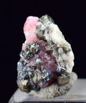 1cms RHODOCHROSITE FLUORITE PYRITE CRYSTAL RHOMBOHEDRAL SUPER MINIATURE RB316