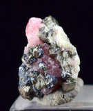 1cms RHODOCHROSITE FLUORITE PYRITE CRYSTAL RHOMBOHEDRAL SUPER MINIATURE RB316