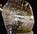 11cms QUARTZ DENDRITIC MANGANESE SHINY POLISHED CRYSTAL MINERAL SPECIMEN QB91
