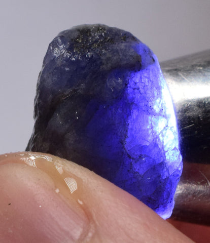 27.5cts GEM TANZANITE ROUGH ZOISITE GEMSTONE TANZANIA MINERAL TB50