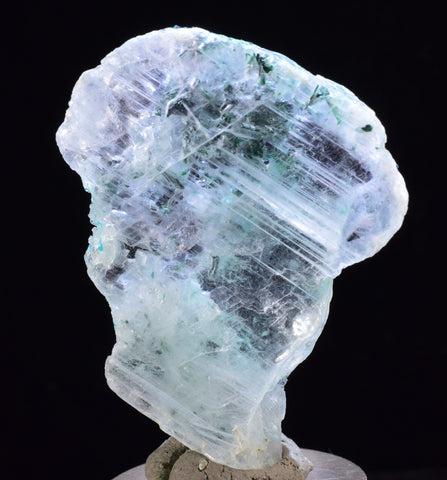 3.7cms CHRYSOCOLLA INSIDE SELENITE CRYSTAL LILY MINE 2000 DISCOVERY PERU TB99