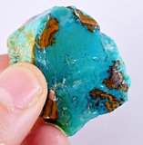 152cts GEM SILICA CHRYSOCOLLA LILY MINE PERU MULTICOLOR CHALCEDONY ROUGH SB117