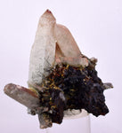 9.3cms QUARTZ EPIDOTE TOURMALINE CRYSTAL MINERAL SPECIMEN QB102