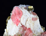 3.2cms RHODOCHROSITE QUARTZ PYRITE CHINA CRYSTAL RHOMBOHEDRAL MINIATURE RB660
