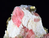 3.2cms RHODOCHROSITE QUARTZ PYRITE CHINA CRYSTAL RHOMBOHEDRAL MINIATURE RB660