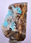 7.2cms DRUZY CHRYSOCOLLA QUARTZ PERU COPPER MINERAL SPECIMEN COLLECTOR DB68