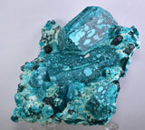 13.5cms GREEN CHALCANTHITE CRYSTAL LAB GROW MINERAL SPECIMEN PERU FB63
