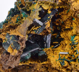 8.4cms ATACAMITE QUARTZ CRYSTALS LIMONITE  LILY MINE PERU MINERAL SPECIMEN AB185