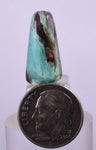 6ct GEM BLUE OPAL SCENIC CABOCHON PERU SEASCAPE PENDANT JEWELRY BB109
