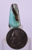 6ct GEM BLUE OPAL SCENIC CABOCHON PERU SEASCAPE PENDANT JEWELRY BB109