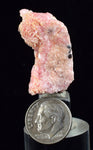 3.4cms RHODOCHROSITE ROSETTE QUARTZ SPHALERITE PERU PINK CRYSTALS NEEDLES  RB328