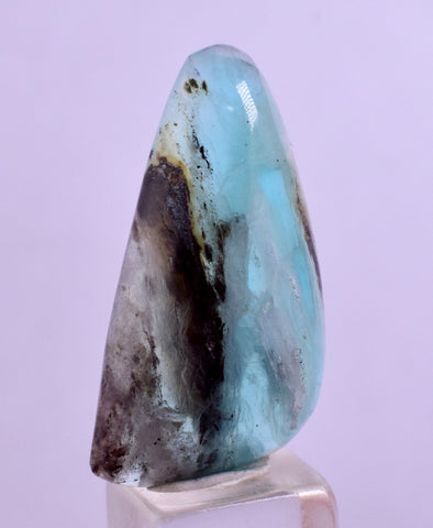 11.5ct GEM BLUE OPAL SCENIC CABOCHON PERU SEASCAPE PENDANT JEWELRY BB347