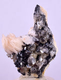 4.3cms CERUSSITE BARITE GALENA CRYSTALS MOROCCO MINERAL SPECIMEN KB43