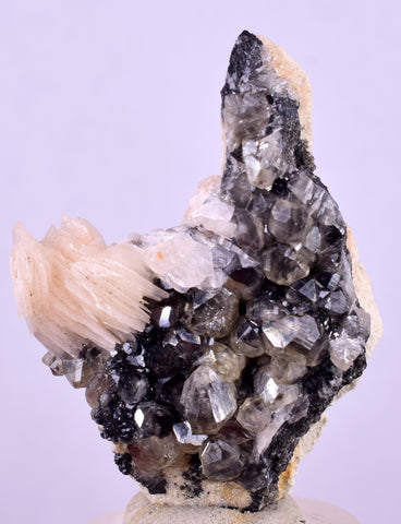 4.3cms CERUSSITE BARITE GALENA CRYSTALS MOROCCO MINERAL SPECIMEN KB43