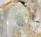 7.9cms GEM ATACAMITE INSIDE SELENITE CRYSTAL LILY MINE 2000 DISCOVERY PERU AB158