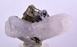 5.5 cms CALCITE TWIN QUARTZ PYRITE DICKITE PERU HUANZALA AB125