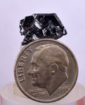 1.3cm PEARCEITE POLYBASITE PYRITE  CRYSTAL SILVER  MINERAL SPECIMEN PERU HB226