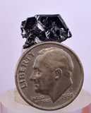 1.3cm PEARCEITE POLYBASITE PYRITE  CRYSTAL SILVER  MINERAL SPECIMEN PERU HB226