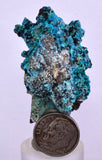4.3cms QUARTZ CHRYSOCOLLA TENTADORA MINE PERU GRAPE BOTRYOIDAL CRYSTAL CB153