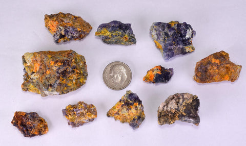 LOT 10 GEM WULFENITE FLUORITE MIMETITE CRYSTALS ALAMO ARIZONA USA MINERAL YB50