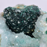 9.5cms DRUZY CHRYSOCOLLA ATACAMITE MALACHITE QUARTZ CRYSTALS LILY MINE PERU DB78