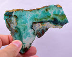 67grs GEM SILICA CHRYSOCOLLA SLAB LILY MINE PERU CHALCEDONY QUARTZ ROUGH SB192