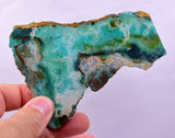 67grs GEM SILICA CHRYSOCOLLA SLAB LILY MINE PERU CHALCEDONY QUARTZ ROUGH SB192