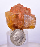 3.8cms GEM YELLOW FLUORITE SHINY CRYSTAL AHOULI MOROCCO MINERAL SPECIMEN KB49