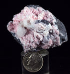 5cms RHODOCHROSITE PAGODA MANGANOAN CALCITE CRYSTALS JORDANITE GALENA PERU RB501