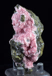 6.9cms RHODOCHROSITE ROSETTE PYRITE CRYSTALS PERU MINERAL SPECIMEN RB528