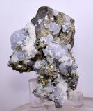 6.1cm  BLUE DOLOMITE SELLAITE CRYSTALS CHALCOPYRITE QUARTZ CALCITE PERU GB30
