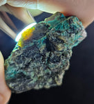 7cms EPIDOTE CHRYSOCOLLA CRYSTALS PERU COLLECTOR GREEN COLOR MINERAL CB161