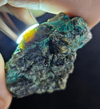 7cms EPIDOTE CHRYSOCOLLA CRYSTALS PERU COLLECTOR GREEN COLOR MINERAL CB161