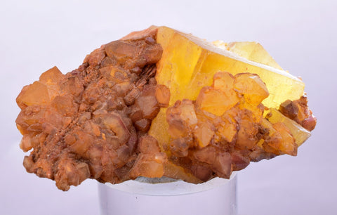5.1cms GEM YELLOW FLUORITE SHINY CRYSTAL AHOULI MOROCCO MINERAL SPECIMEN KB47
