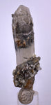 9.1cms GEM QUARTZ NATURAL CHLORITE INCLUDED PHANTOM CRYSTAL PERU  QB77