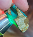 14grs GEM SILICA CHRYSOCOLLA LILY MINE PERU CHALCEDONY QUARTZ BLUE ROUGH SB141