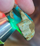 14grs GEM SILICA CHRYSOCOLLA LILY MINE PERU CHALCEDONY QUARTZ BLUE ROUGH SB141